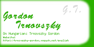 gordon trnovszky business card